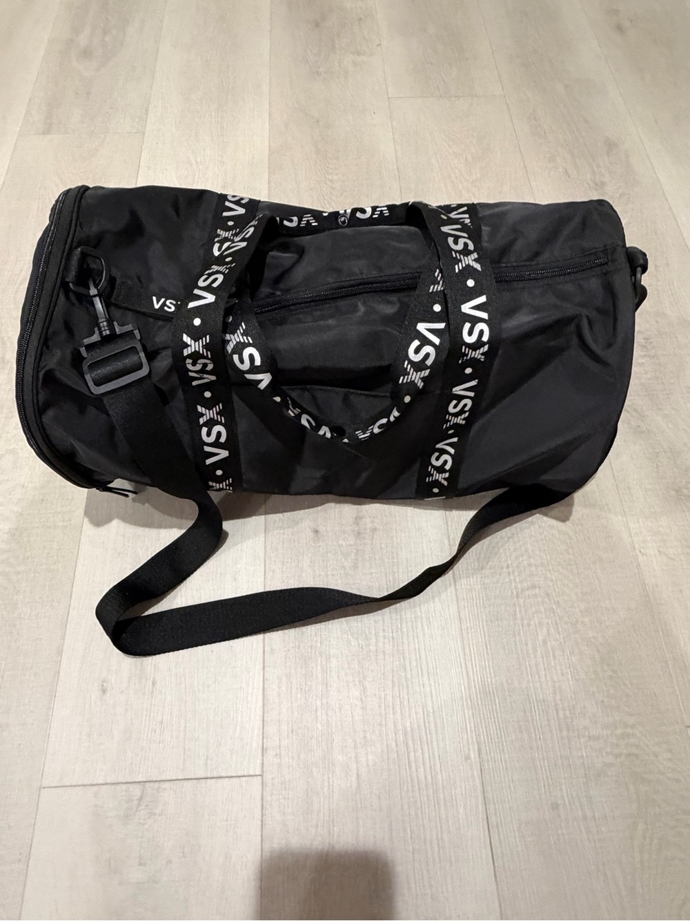 Victoria's Secret Black VSX Logo Duffel Bag